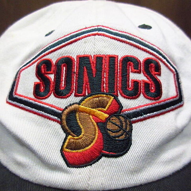 90s NBA SEATTLE SONICS ツートンキャップ　刺繍ロゴ 90s NBA SEATTLE SONICS ツートンキャップ刺繍ロゴ