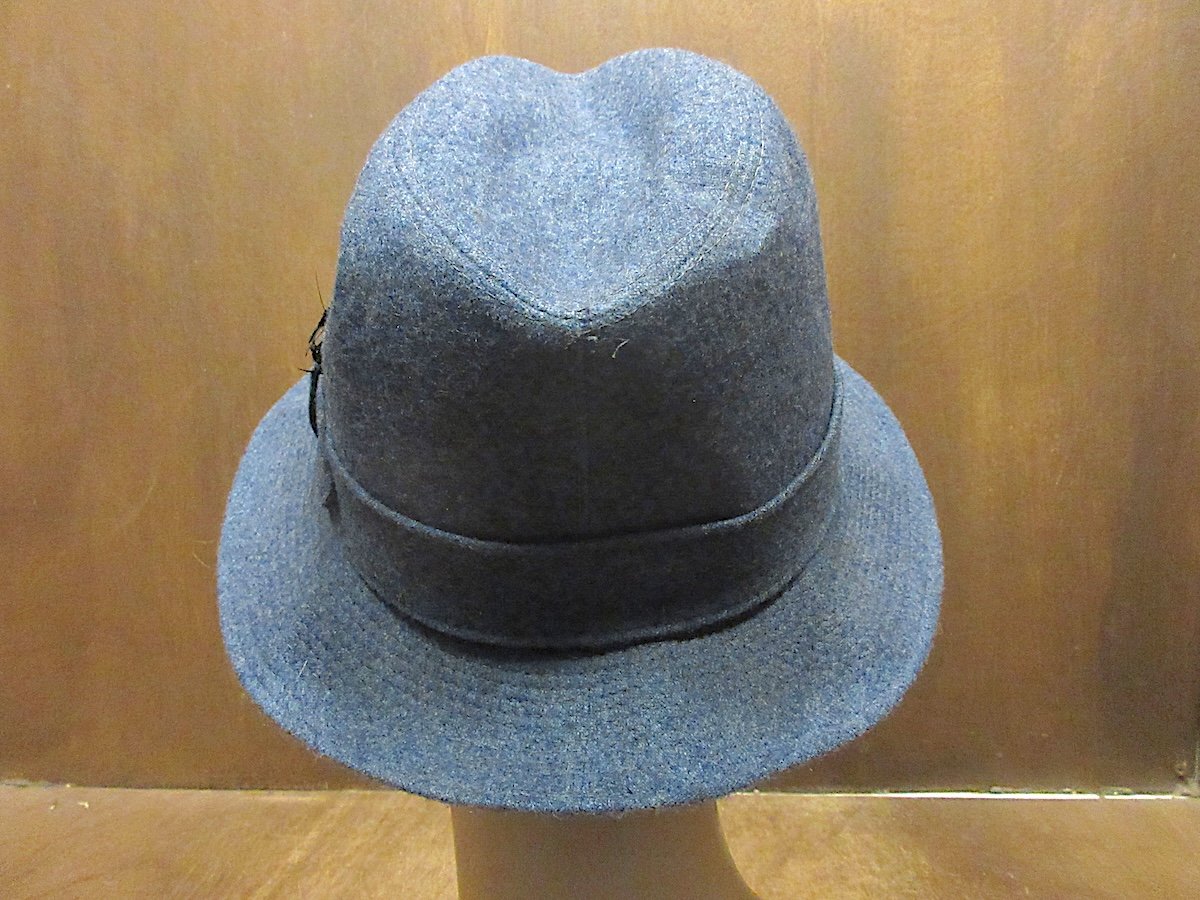 【BILTMORE】60s 2トーン バービーフェドラハット 内周54cm相当 ビンテージ50's60's○Biltmore羽根付きフェドラハット○260213z3-m-ht