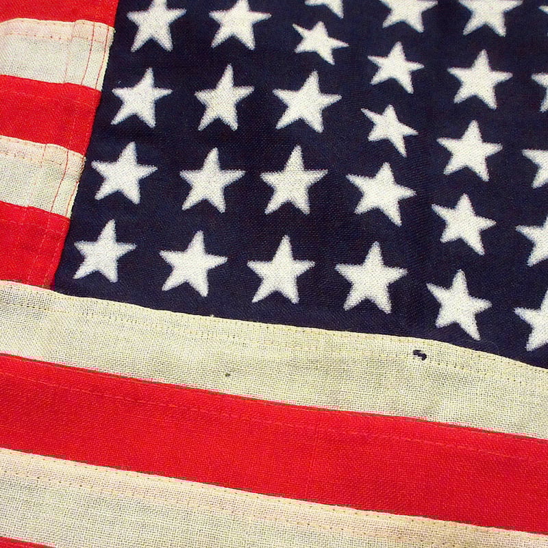 ビンテージ40's○48星アメリカ星条旗 約42cm×約78cm○210722j9