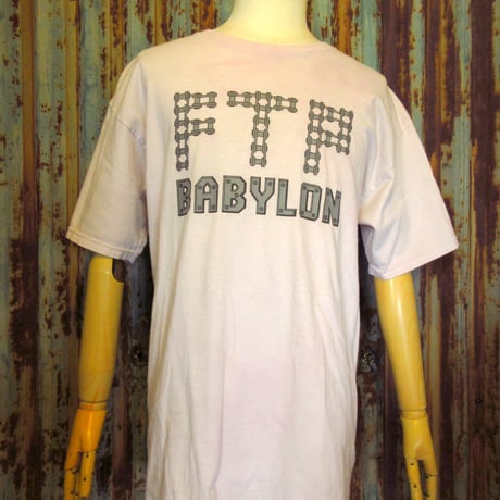 FTP BABYLONコットンプリントTシャツsize L●240616k4-m-tsh-ot USA製古着メンズY2K