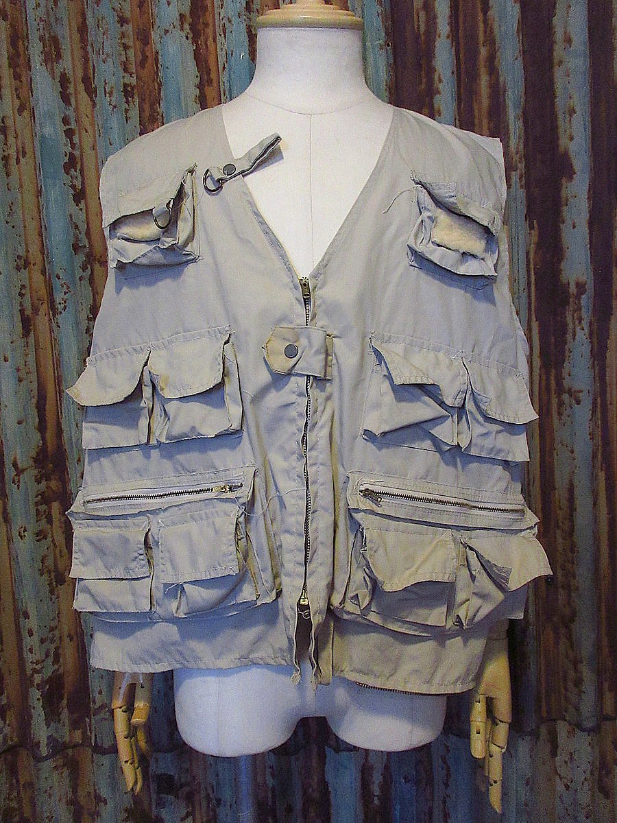 ビンテージ70's○フィッシングベストsize XL○241020j5-m-vs古着1970s