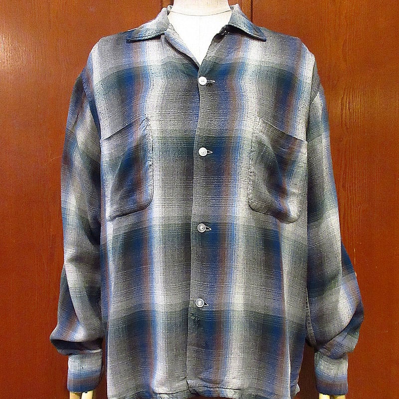 ビンテージ60's○TOWNCRAFT Penneysシャドーチェックレーヨン