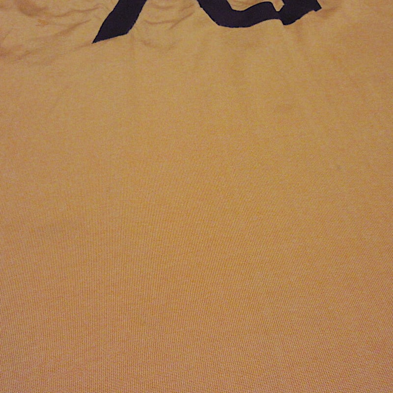 ビンテージ70's○ChampionタタキタグフットボールTシャツ黄size 48