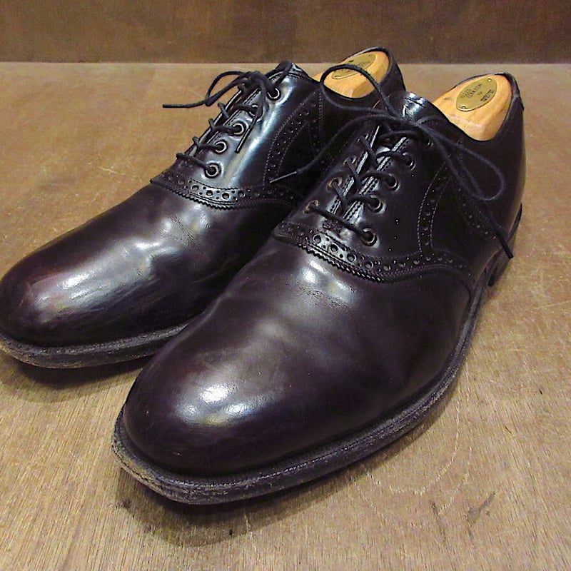 ビンテージ○Johnston & Murphyプレーントゥシューズsize 11 D/B○22...