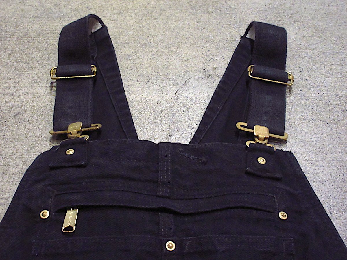 Carharttダブルニーダックオーバーオール黒実寸W86cm○240415m1-m-oval