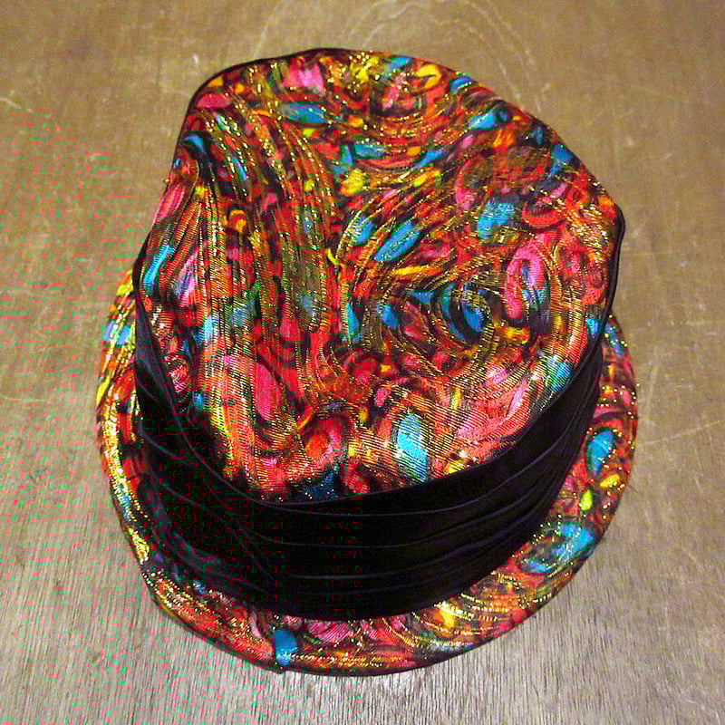 ビンテージ60's○総柄バケットハット○220922k2-m-ht-ot 1960sメンズ