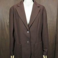 ビンテージ70's●Fire Islanderレディース2Bテーラードジャケット茶size 11/12●250218j7-w-jk-tl古着1970s