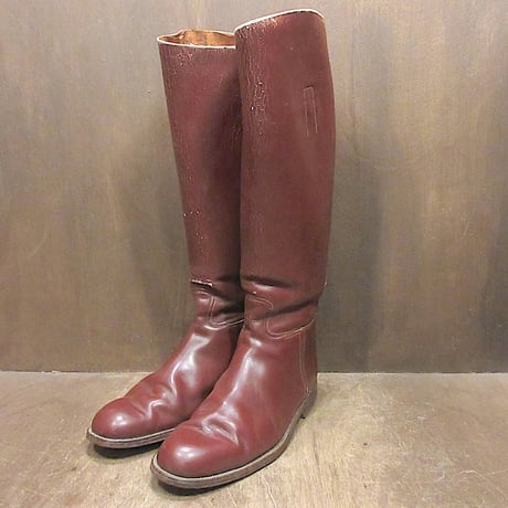 Italy製　Vintage　本革キャメルブーツ 本革レースアップブーツ （キャメル） -YOSUKE U・S・A