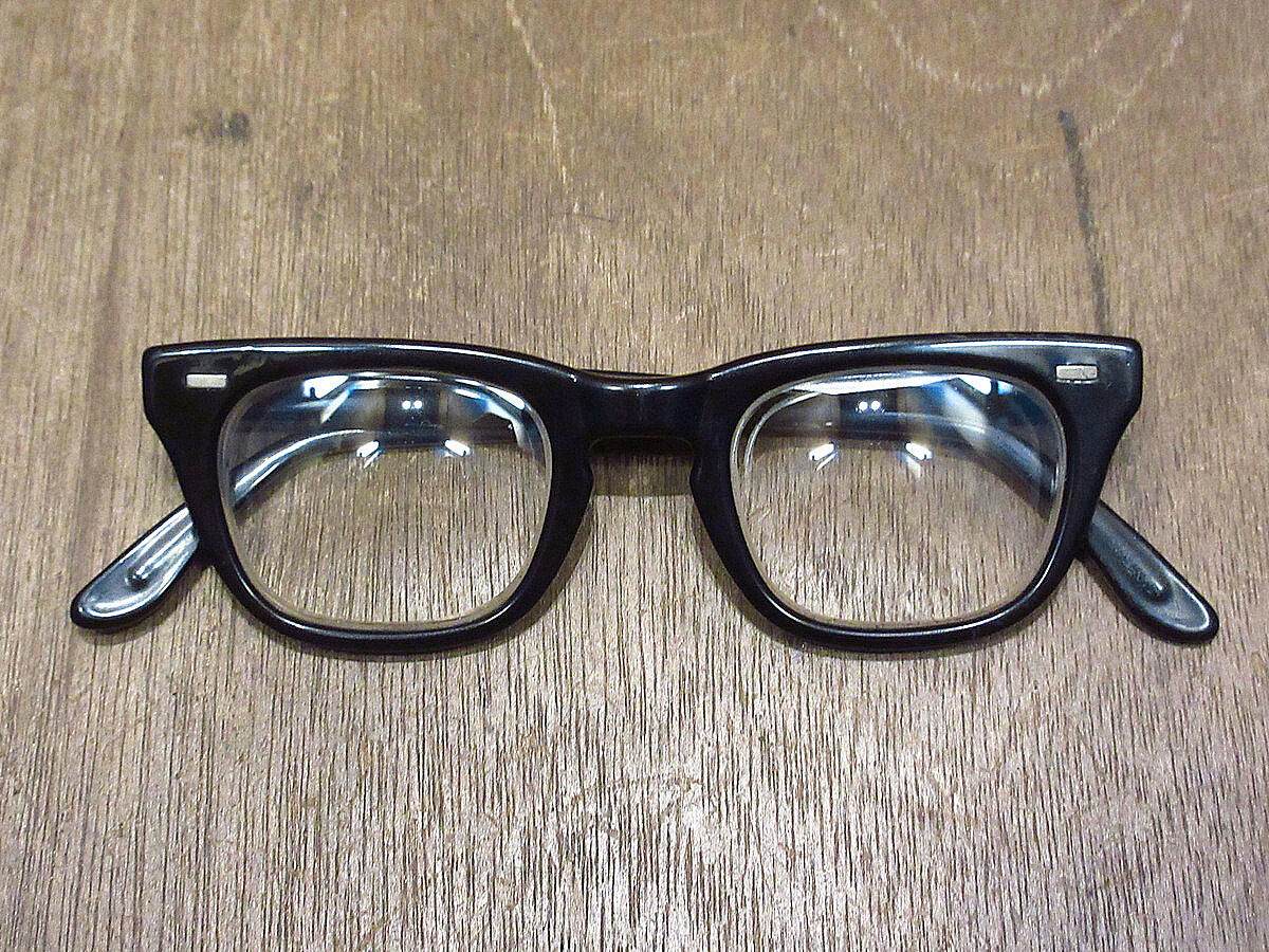 美品60s ROMCO USA ヴィンテージミリタリーメガネ 50-24 軍モノ