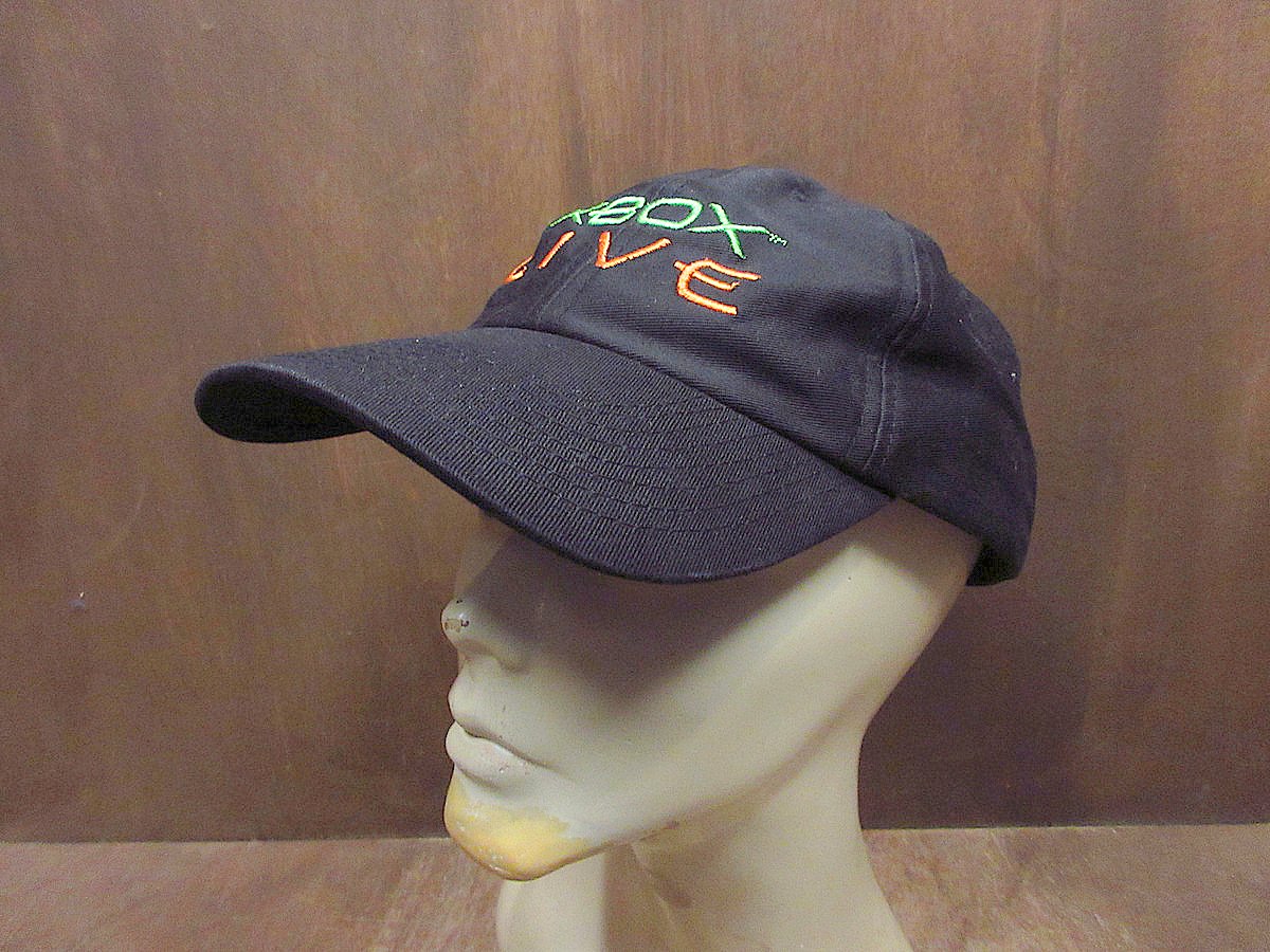 ビンテージ2000's○XBOX LIVE刺繍入り6パネルキャップ黒