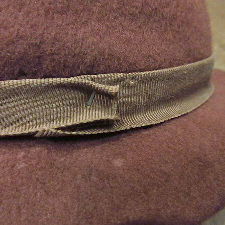 ビンテージ50’s60’s●MAGNIN & CO.フェルトヘッドドレス茶●231002j5-w-hd古着1950s1960sレディース帽子