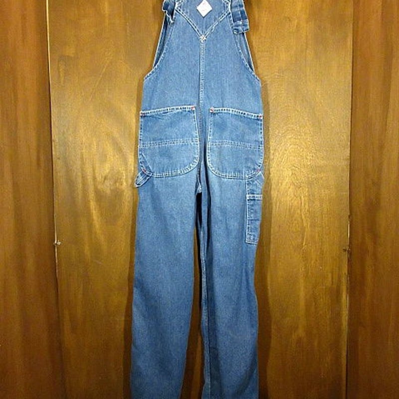 ビンテージ70's○BIG MACバットダイデニムオーバーオール W78cm