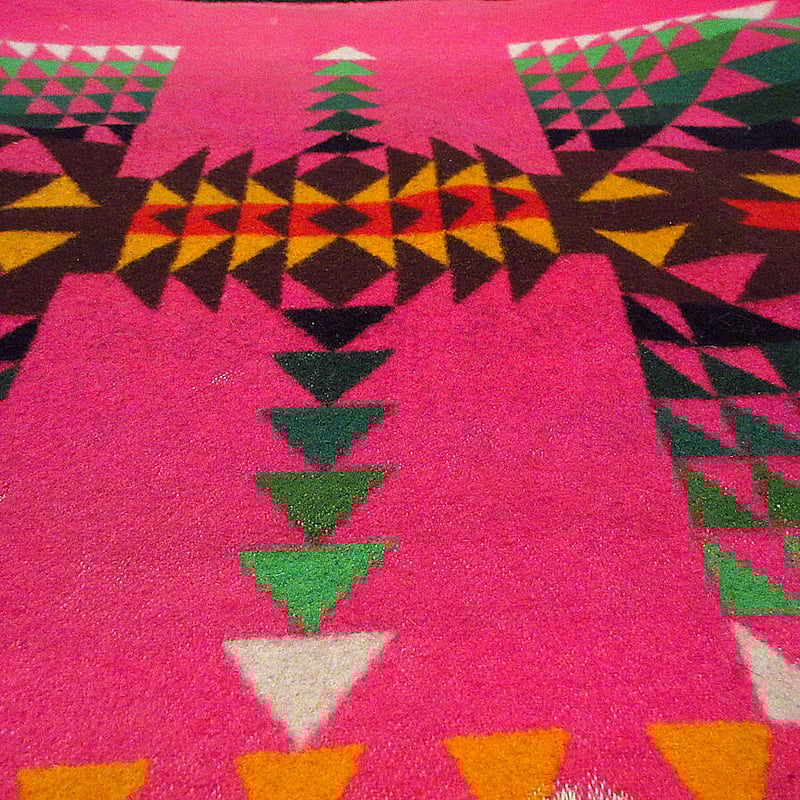 ビンテージ○PENDLETON Beaver Stateネイティブ柄ウールブランケット約