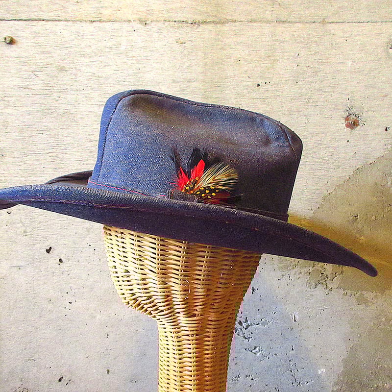 ビンテージ70's○WESTERN TRAILSデニムウエスタンハット ビンテージ70's○WESTERN TRAILSデニムウエスタンハット