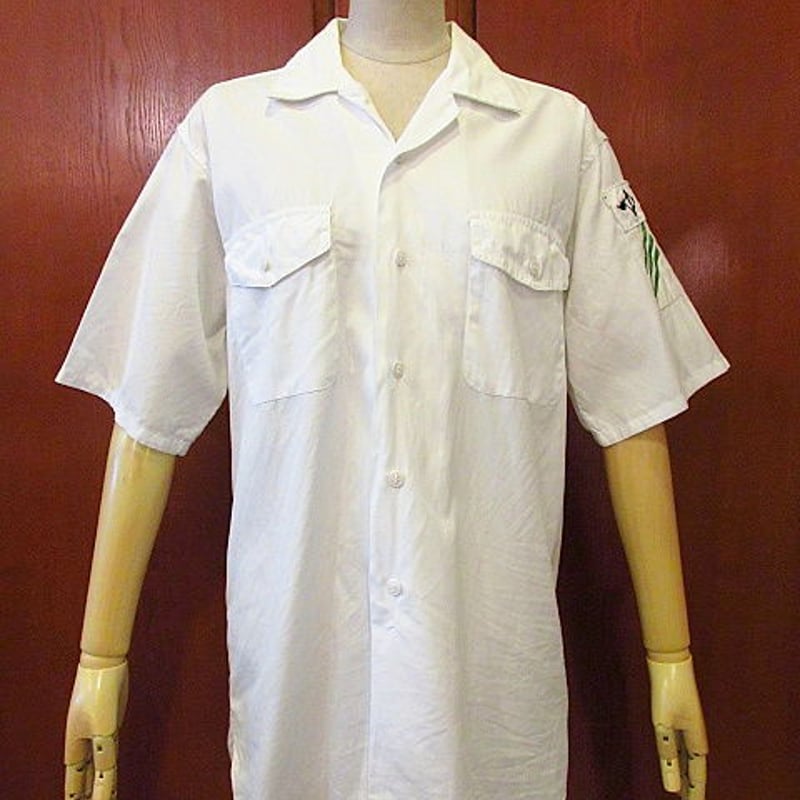ビンテージ60's70's○U.S.NAVY コットン半袖シャツ白 Size S○200605
