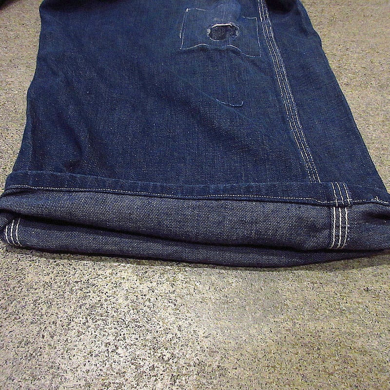 ビンテージ50's○HERCULESローバックバットダイデニムオーバーオール
