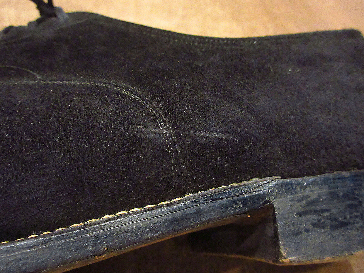 ビンテージ50's○FLORSHEIMキャップトゥスウェードシューズ黒size 10 1