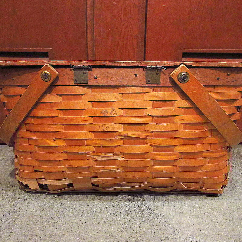ビンテージ-60's○Hawkeyeピクニックバスケット○220705s5-bag-bsk 1
