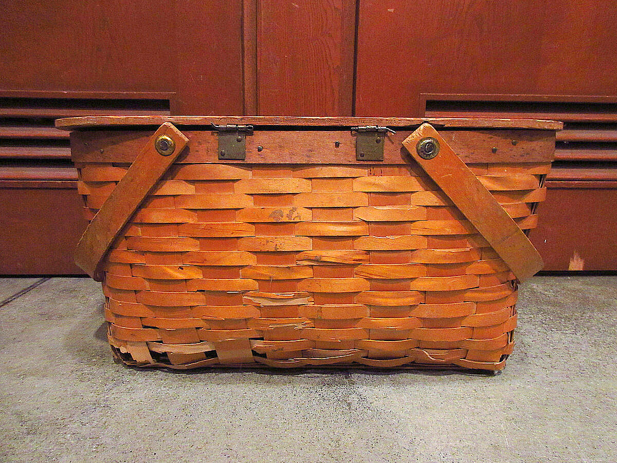 80s  ビンテージ　ピクニックバック ビンテージ-60's○Hawkeyeピクニックバスケット○220705s5-bag-bsk 1