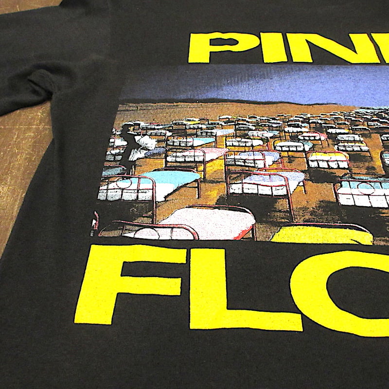 80s極上フェード★ピンクフロイド 1987年ツアーTシャツ スミクロL相当 ビンテージ80's○PINK FLOYD 1987年ワールドツアーTシャツ黒size M○25