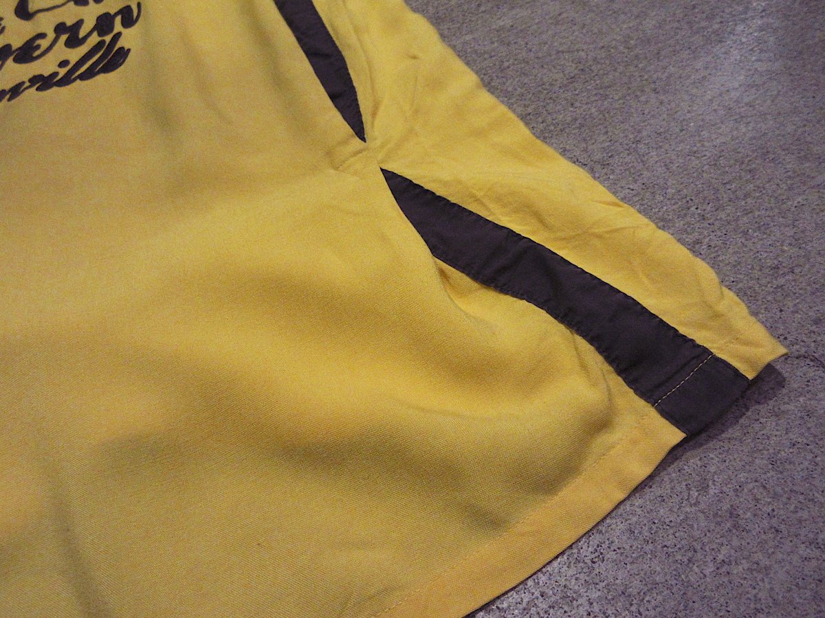 ビンテージ50's○Hilton刺繍入りボーリングシャツsize M○240429m6-m-s