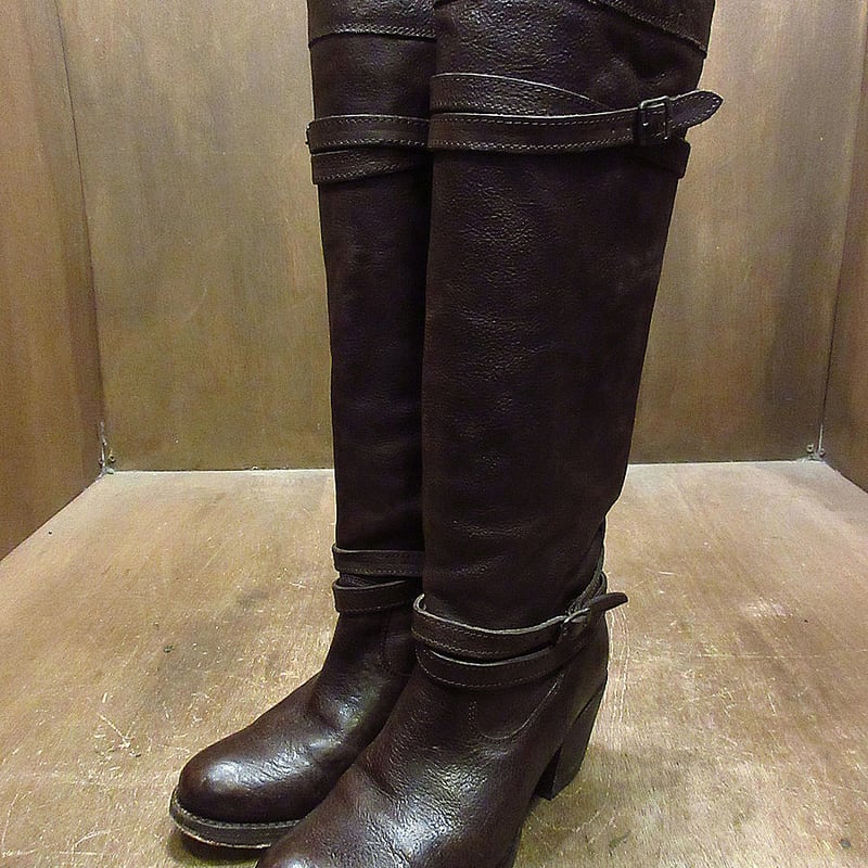 FRYE○レディースロングウエスタンブーツ茶size 6B○231217i1-w-bt-24c...