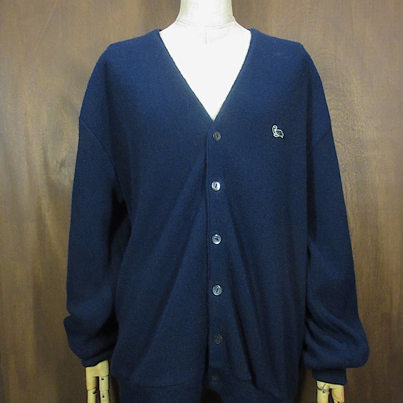 ヴィンテージ 70s ウール スポーツジャケットカーディガン型ピーターパンカラー ブランド古着】Peter Storm / ピーターストーム 70s 英国製 ショール