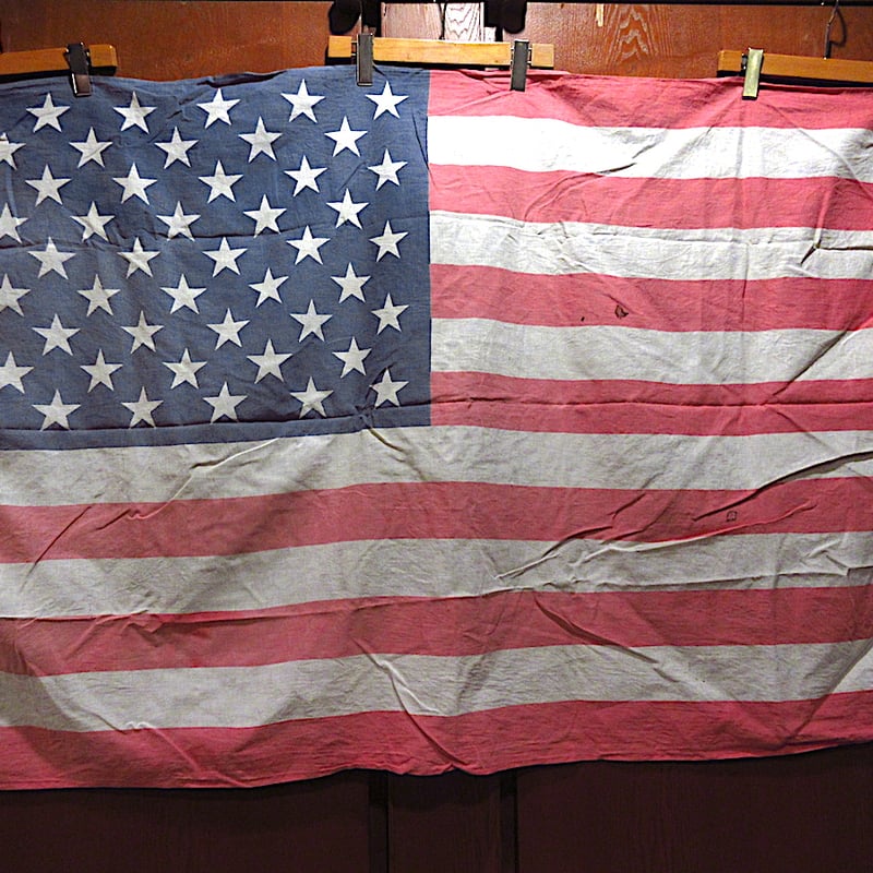ビンテージ60's70's○50星アメリカ星条旗size 約89cm ×約132cm○2311