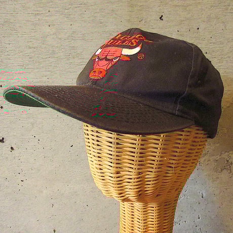 ビンテージ80’s90’s●CHICAGO BULLS刺繍入りスナップバックキャップ黒●240526j7-m-cp-bbバスケ古着1980s1990sシカゴブルズ