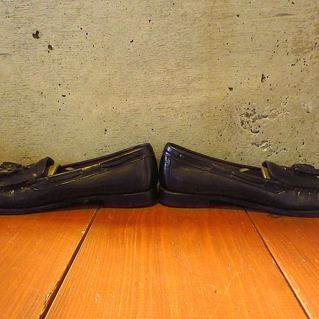 ビンテージ●G.H.BASS ＆ Co.タッセルローファー黒size 8M●250117k3-m-lf-25cm 革靴レザーシューズ古靴