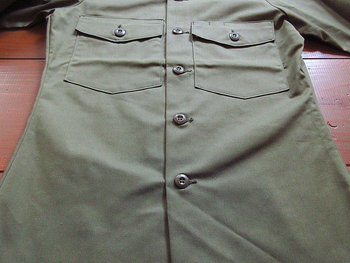 ビンテージ70's○DEADSTOCK U.S.ARMY OG-507ユーティリティシャツsi