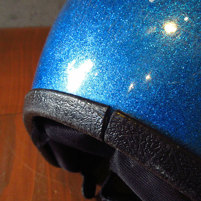 ビンテージ70's○PROTECジェットヘルメット青○240331j2-hlmt