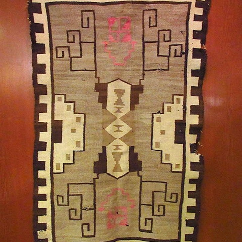 ビンテージ20's30's○スワスティカナバホラグsize150cm×91cm○200801f