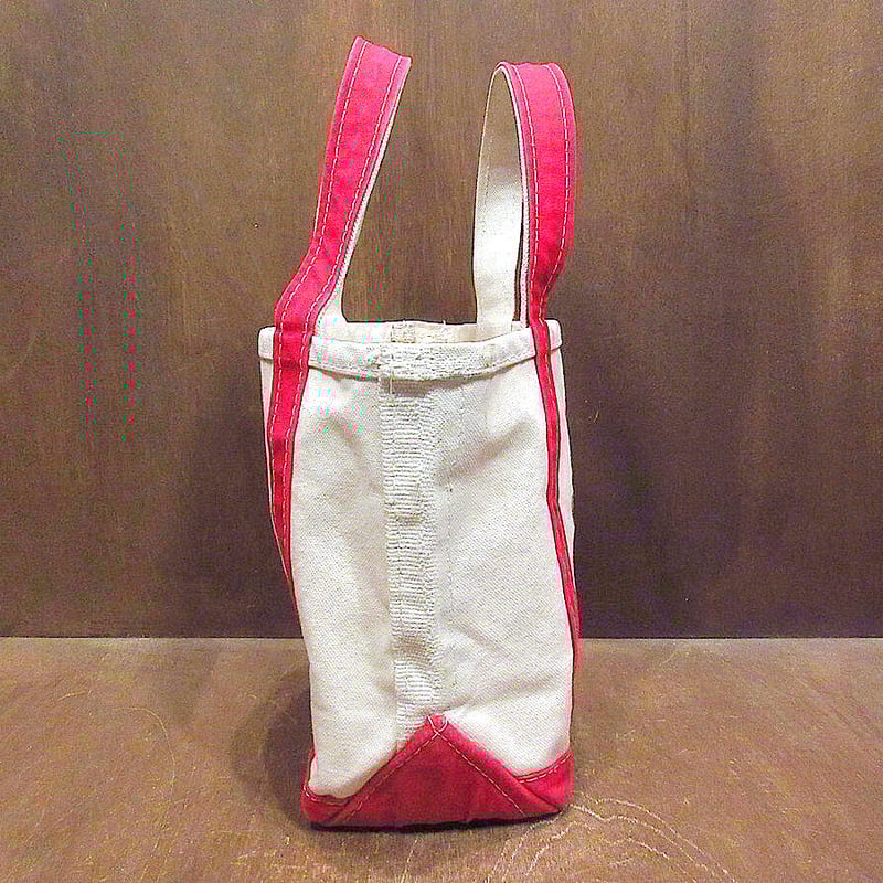L.L.Bean○キャンバストートバッグ白×赤size S○230227k4-bag-ttエル