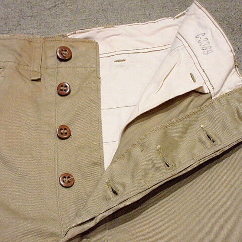 ビンテージ50's○U.S.ARMY M-1945ボタンフライチノトラウザーズ