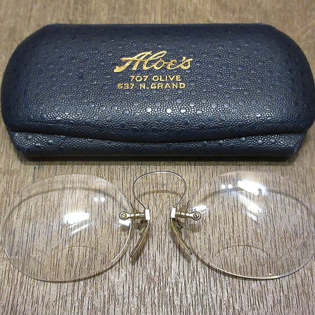 アンティーク　フィンチメガネ　鼻眼鏡　ケース付き タスケさん専用】パリ購入 フランスアンティーク フィンチメガネ