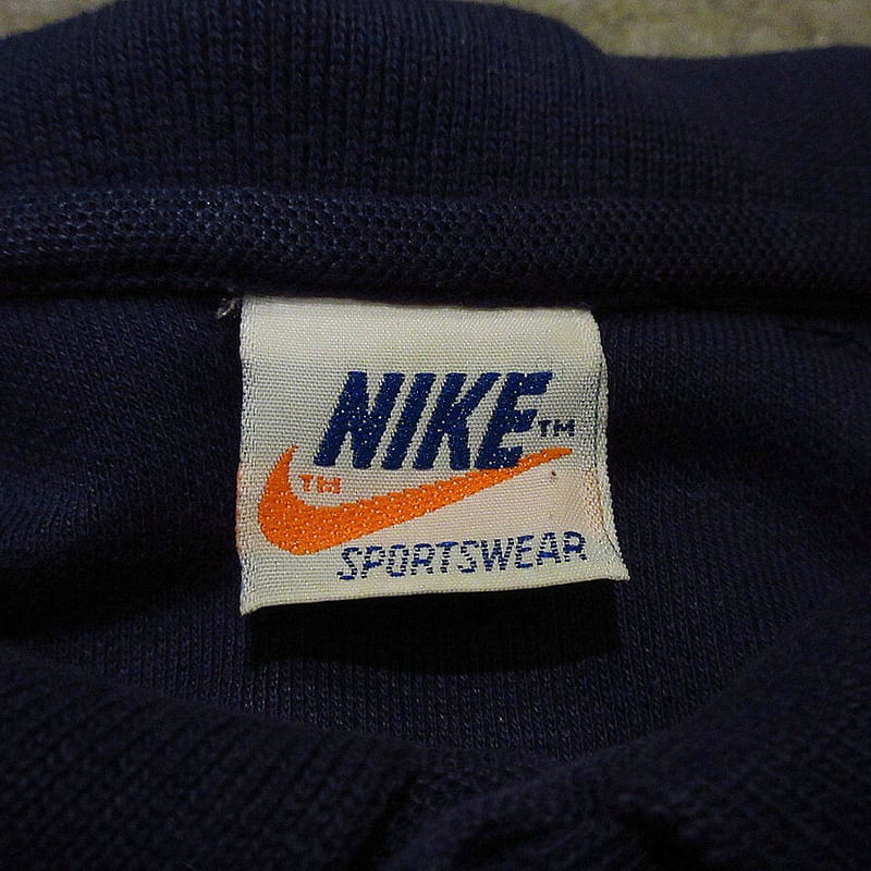 ビンテージ70's○NIKEオレンジスウォッシュポロシャツ紺