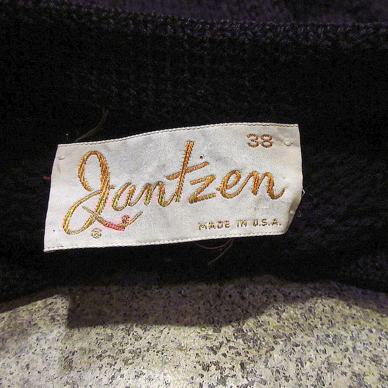 ビンテージ70's○Jantzenレディースウールカーディガン黒size 38 ビンテージ70's○Jantzenレディースウールカーディガン黒size 38