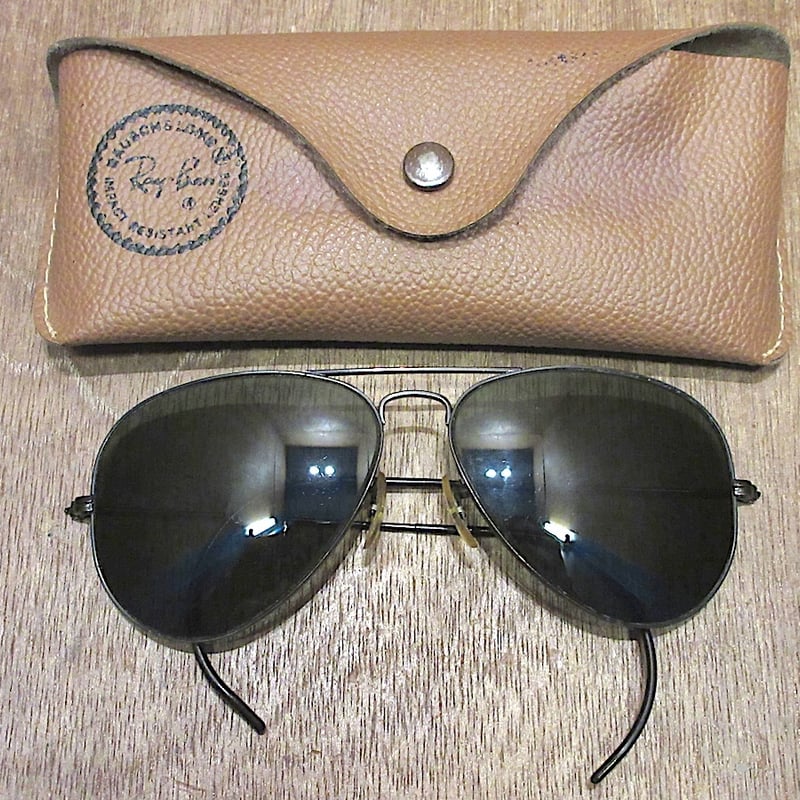 ビンテージ80's○ケース付きB&L Ray-Banティアドロップサングラス
