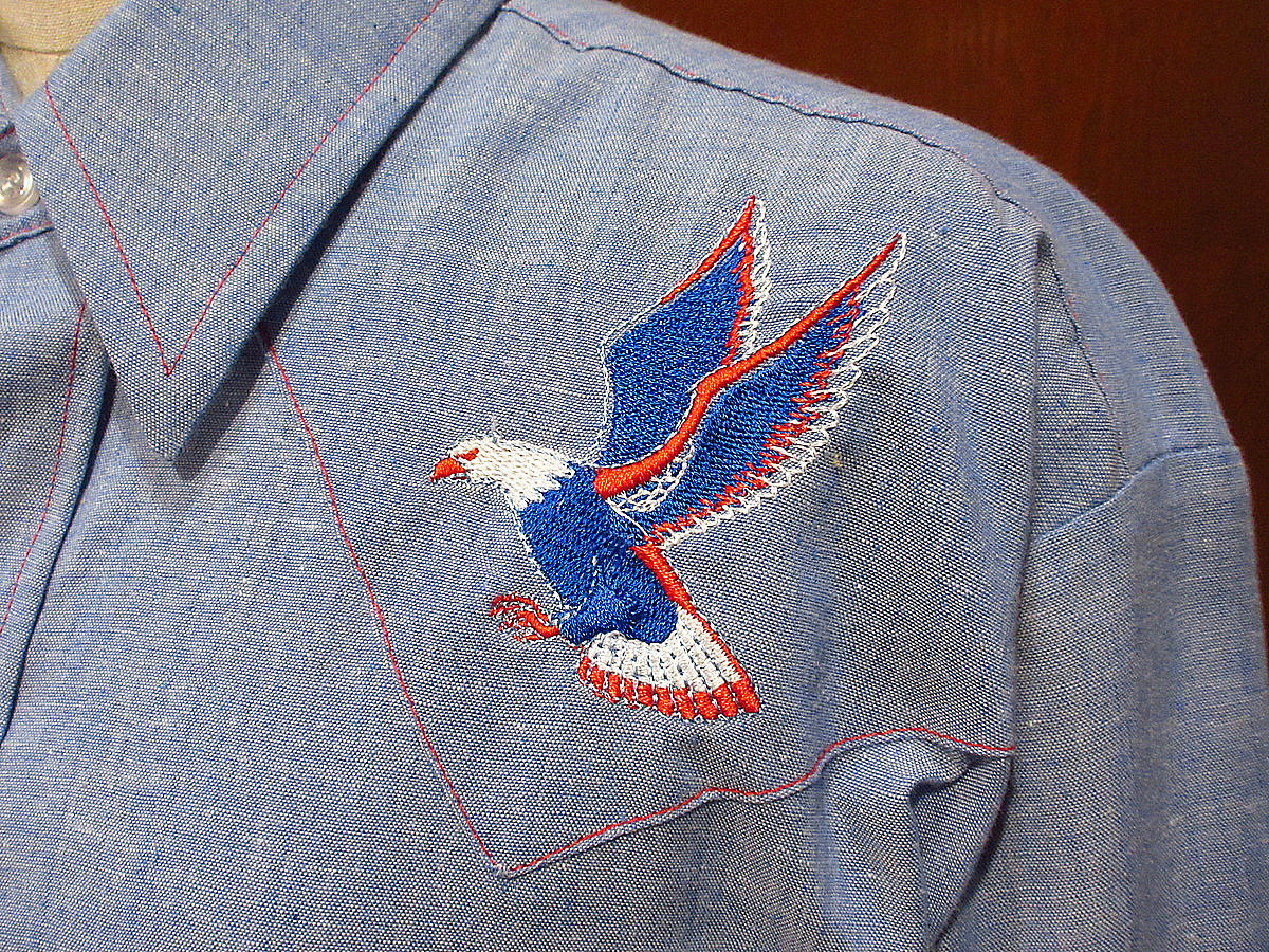 ビンテージ70's○Dee Ceeイーグル刺繍シャンブレーウエスタン ビンテージ70's○Dee Ceeイーグル刺繍シャンブレーウエスタン