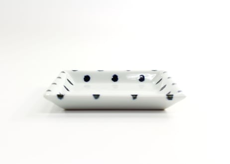 正方皿　小　豆絞り