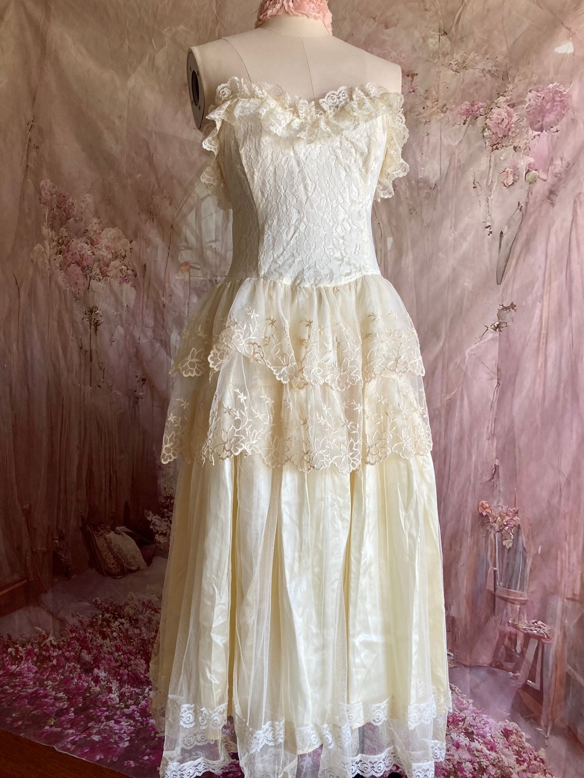 GUNNE SAX ラベンダー パフスリーブ ヴィンテージドレス Gunne Sax Ballerina Dress | Rêverie Vintage