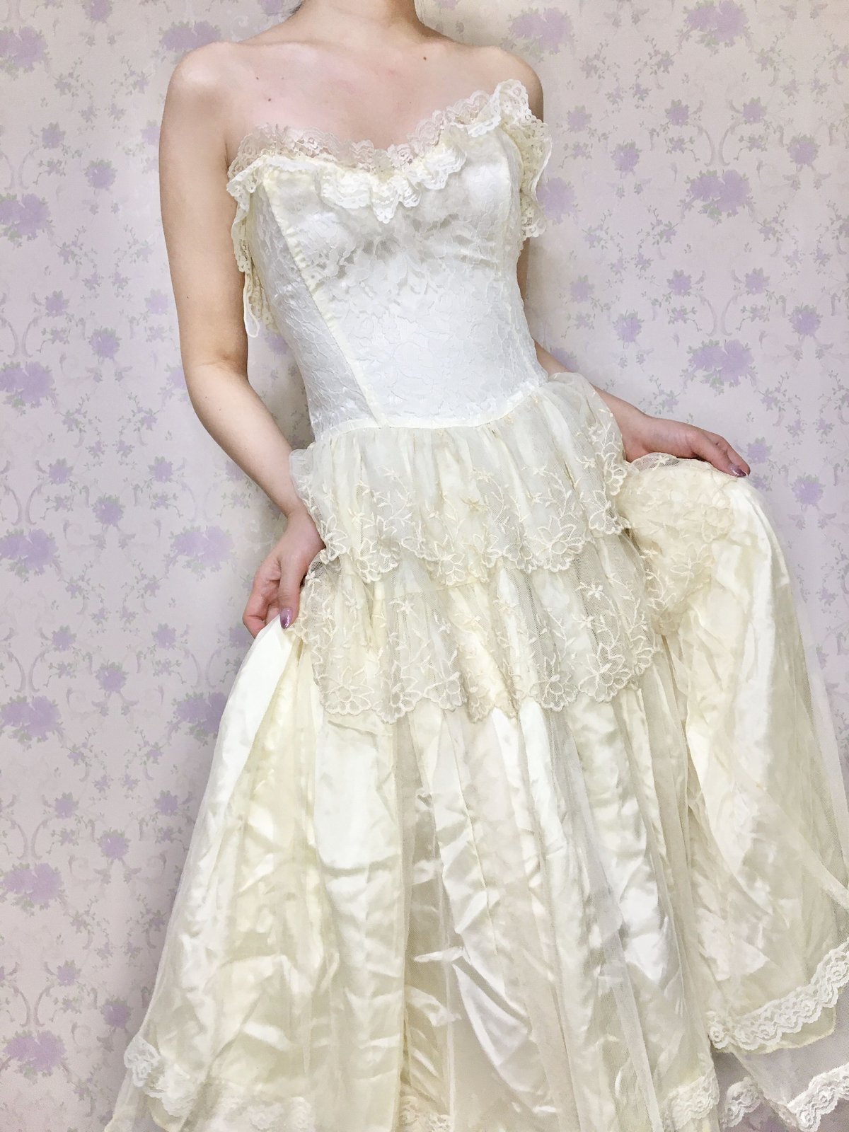 GUNNE SAX ラベンダー パフスリーブ ヴィンテージドレス Gunne Sax Remake – Retro Fairy