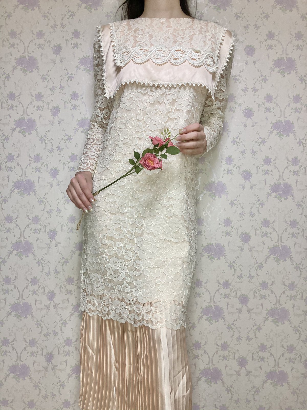 ジェシカマクリントック ベロアワンピース 再出品】JESSICA McCLINTOCK