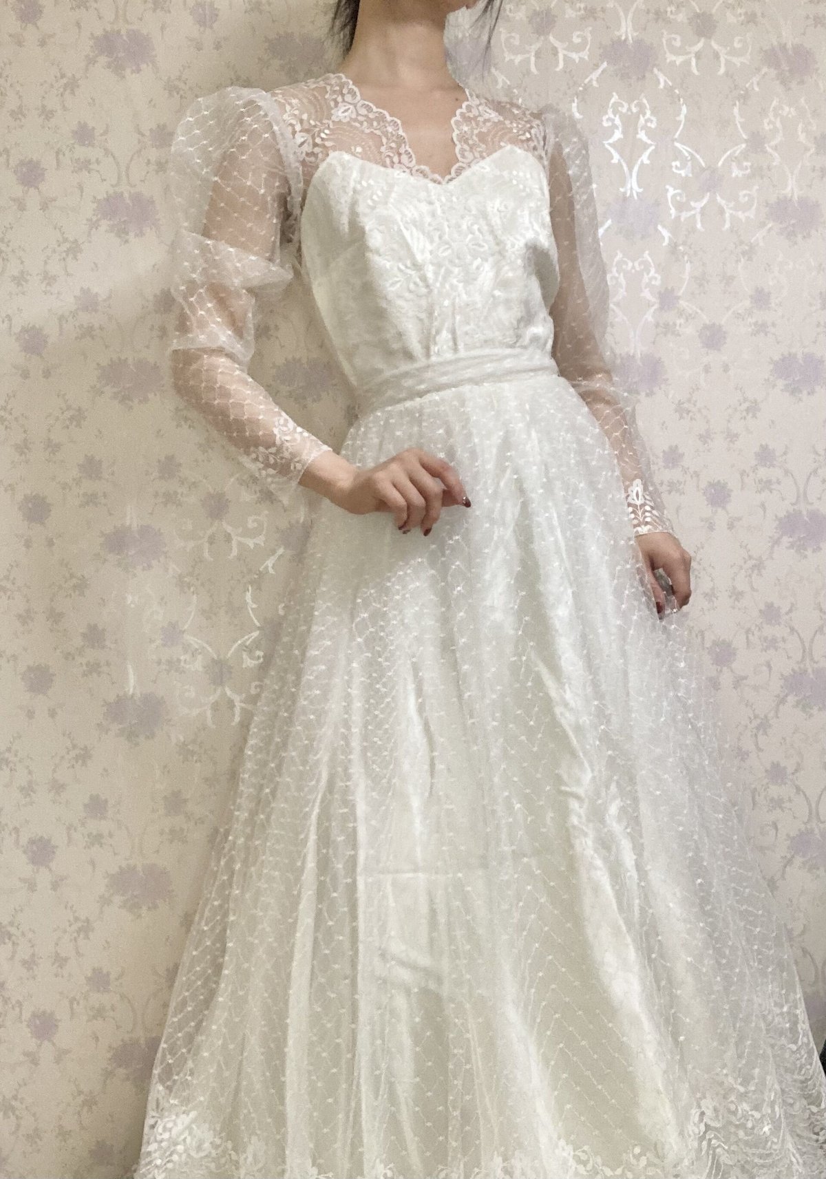 ヴィンテージウェディングドレス　vintage wedding dress 80s Romantic Vintage Wedding Dress | Rêverie Vi