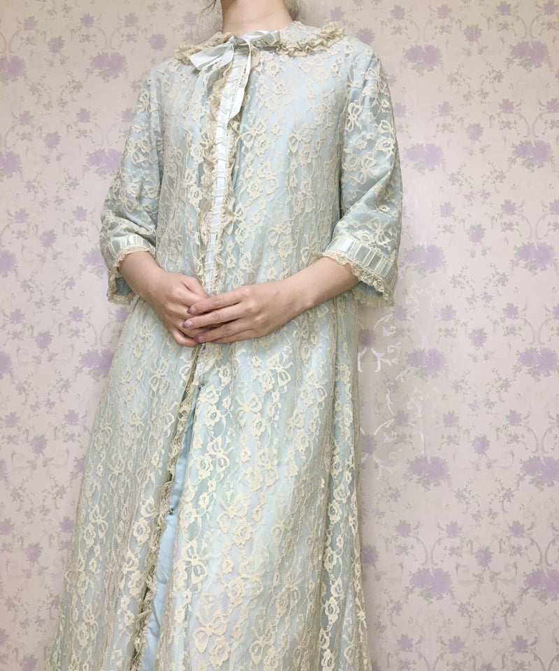 60s ODETTE BARSA Blue Gown | Rêverie Vintage 