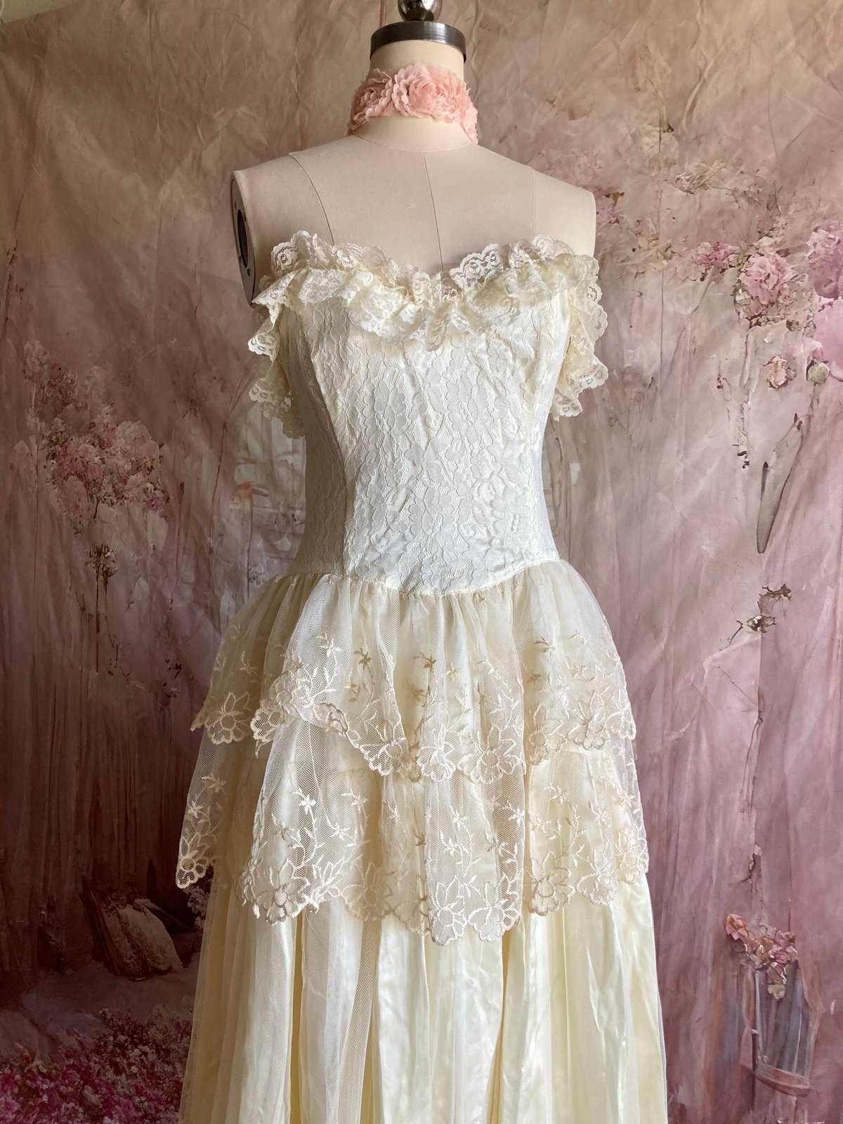ありゆ　ガニーサックス 花柄スカートヴィンテージ GUNNE SAX Gunnies ガニーサックス 70s vintage 花柄ロングスカート 青