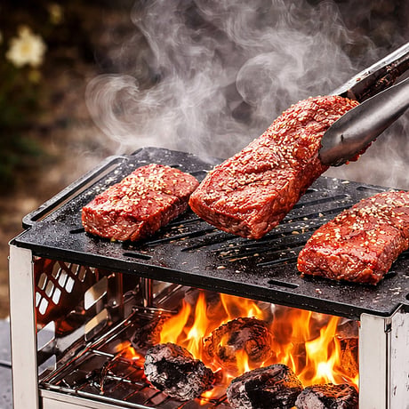 焼肉鉄板 / キャプテンスタッグ カマド スマートグリル B6 型用｜ソロキャンプ BBQ KPC-Y195 CAMP DEPT
