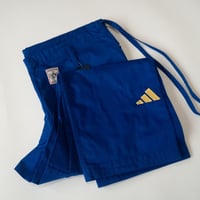 柔道衣 下穿 JT275B JUDO TROUSER BLUE IJF LABELS【155cm～180cm】
