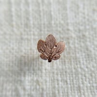 Junkirenzeいちじくの葉ピアス、ピンクゴールド(片耳)